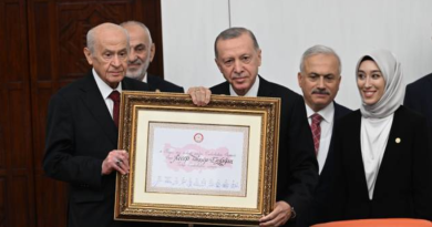 Erdogan received his mandate from the Temporary Speaker of the Grand National Assembly of Türkiye