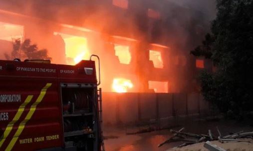 Massive Fire Ravages Karachi Mayor's Office at Historic KMC Building