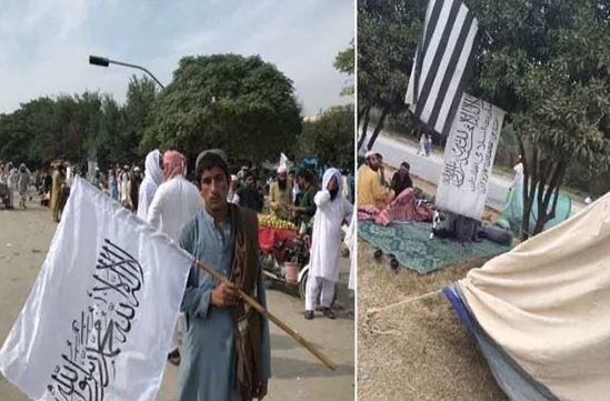 AFGHAN TALIBAN FLAG JUI AZADI MARCH