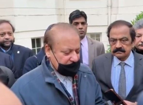 NAWAZSHARIF IN LONDON WITH RANA SANA