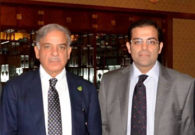 SULEMAN SHEHBAZ WITH HIS FATHER SHEHBAZ SHARIF