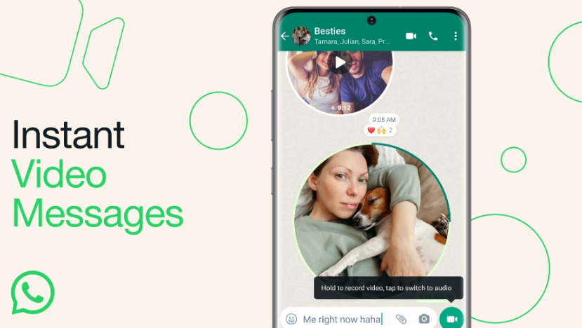 WHATSAPP INSTANT VIDEO MESSAGE