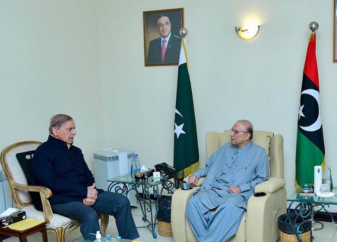 PRIME MINISTER SHEHBAZ MET ELECTED PRESIDENT ASIF ALI ZARDARI